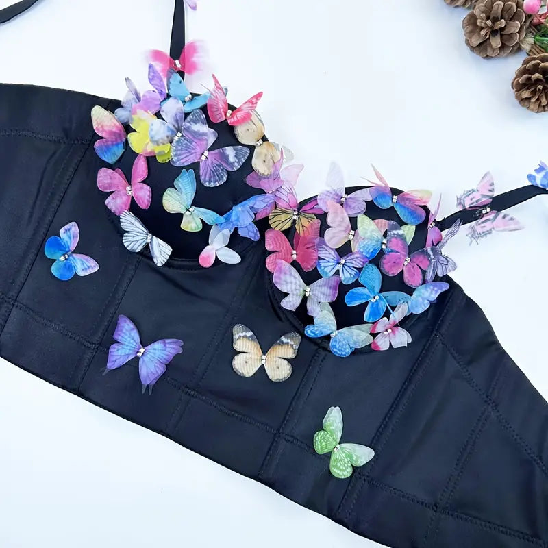 Stone Flowers Butterfly Bliss Festival Bralette