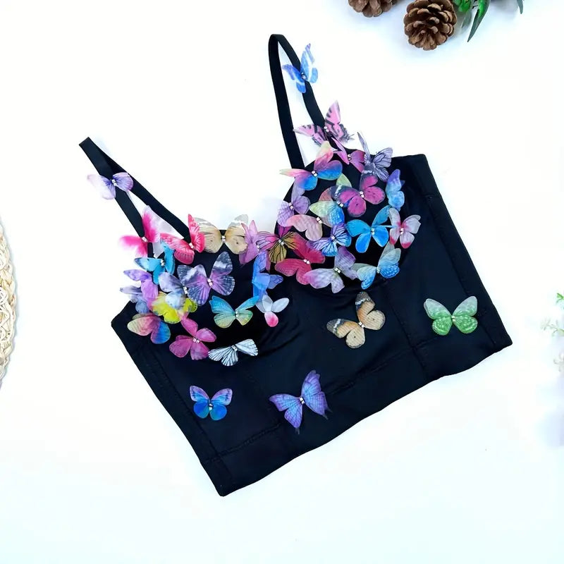 Stone Flowers Butterfly Bliss Festival Bralette