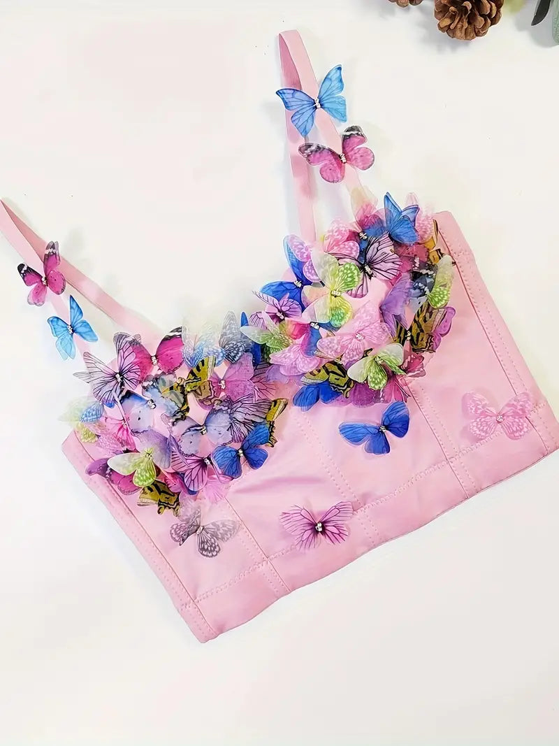 Stone Flowers Butterfly Bliss Festival Bralette