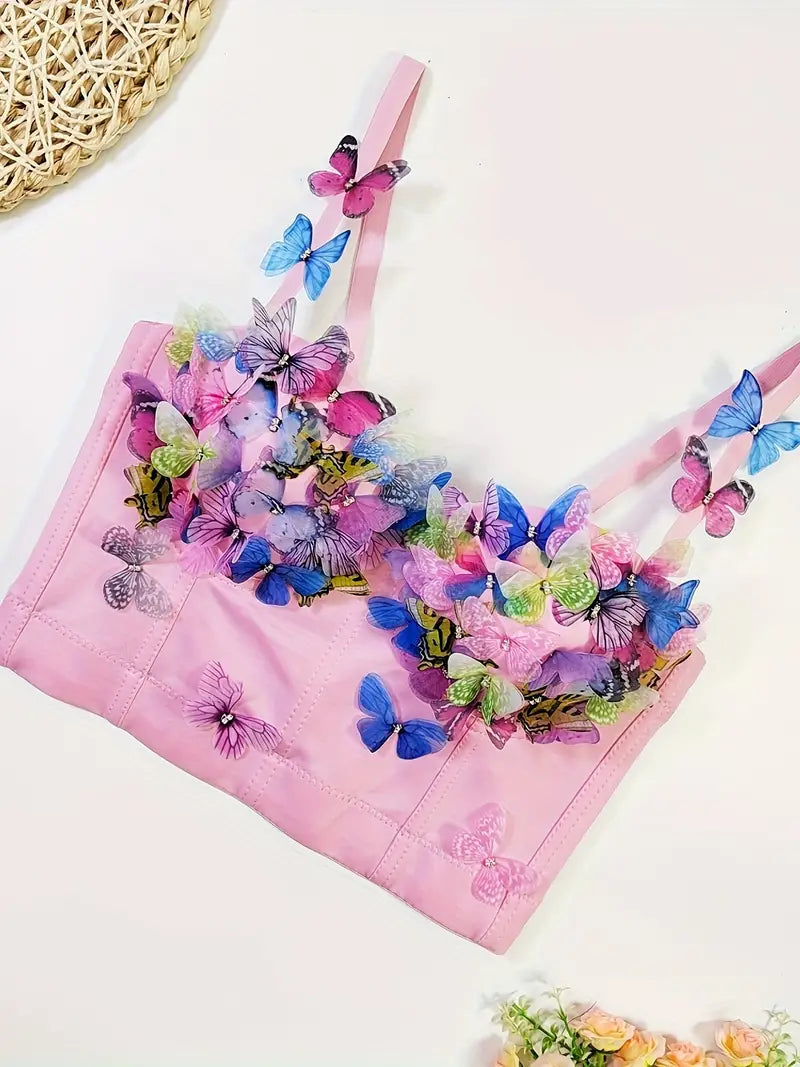 Stone Flowers Butterfly Bliss Festival Bralette