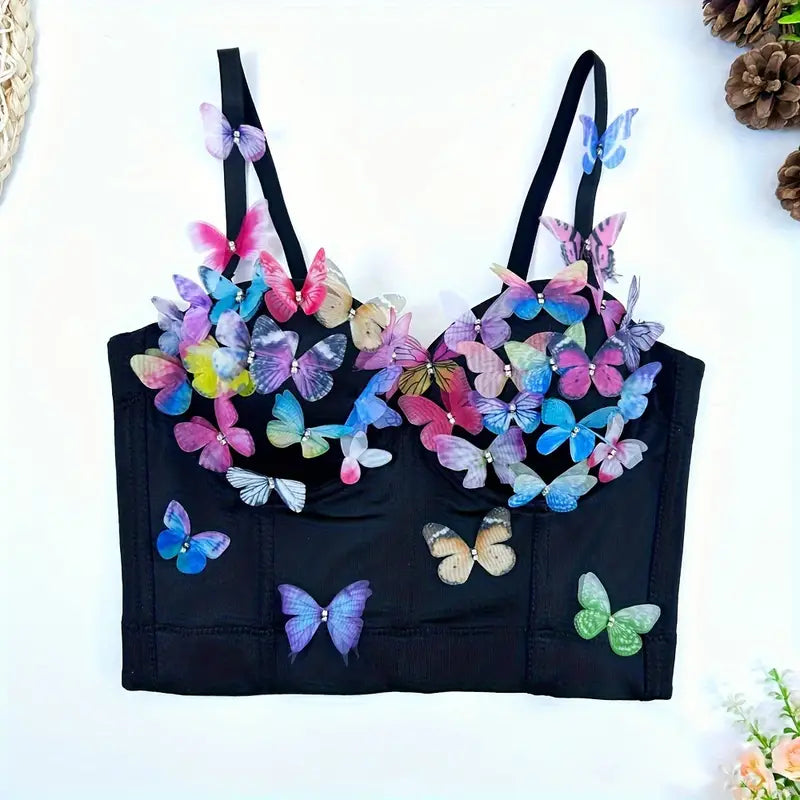 Stone Flowers Butterfly Bliss Festival Bralette