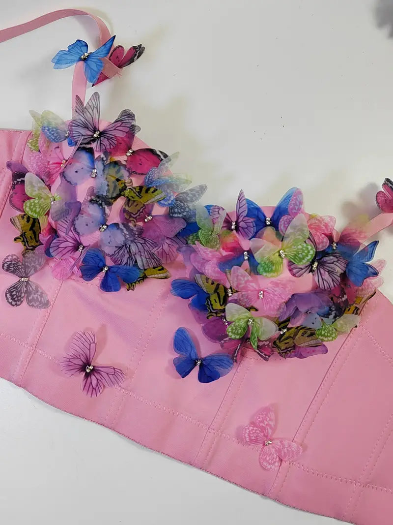 Stone Flowers Butterfly Bliss Festival Bralette