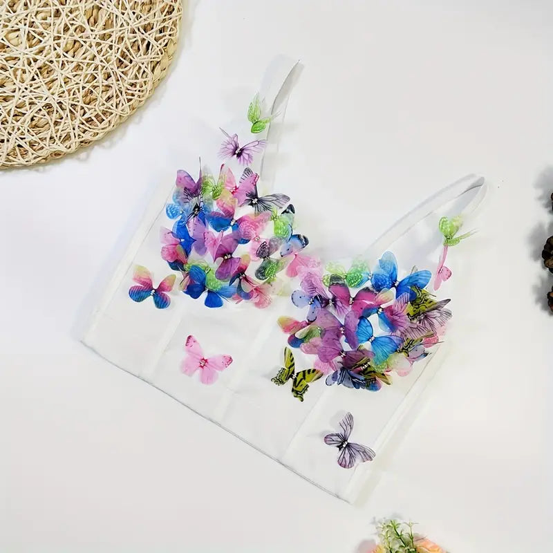 Stone Flowers Butterfly Bliss Festival Bralette