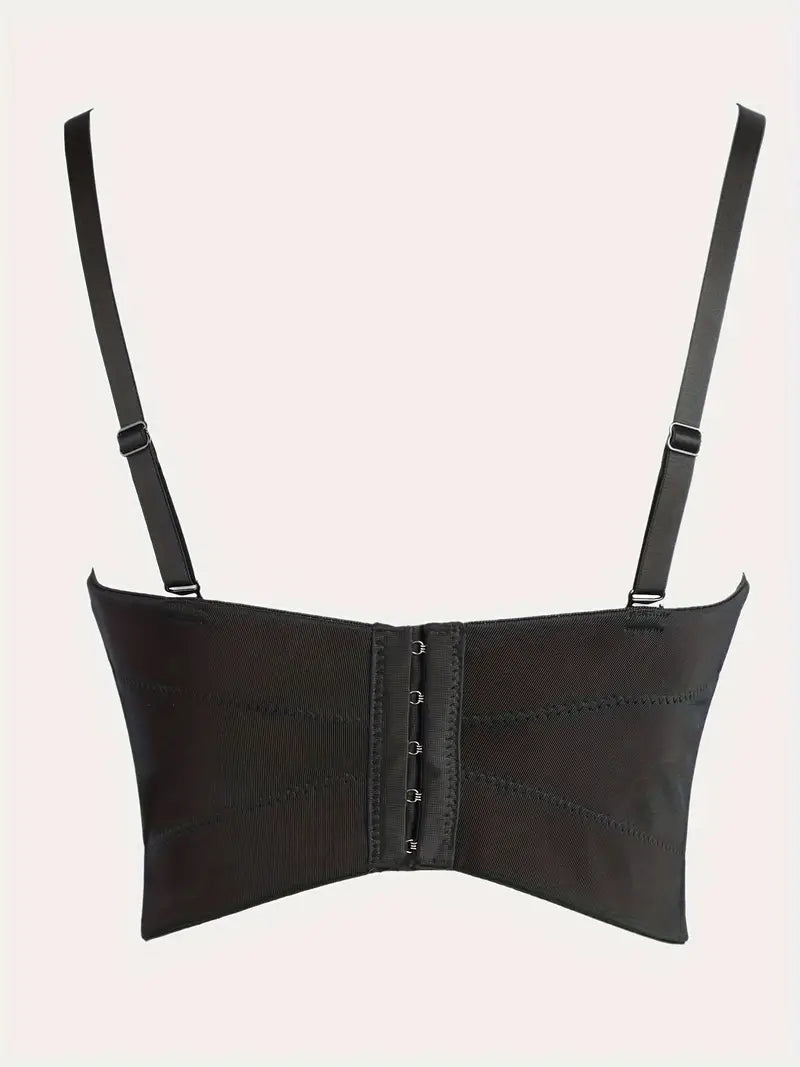 Stone Flowers Crystal Glam Rave Crop Top