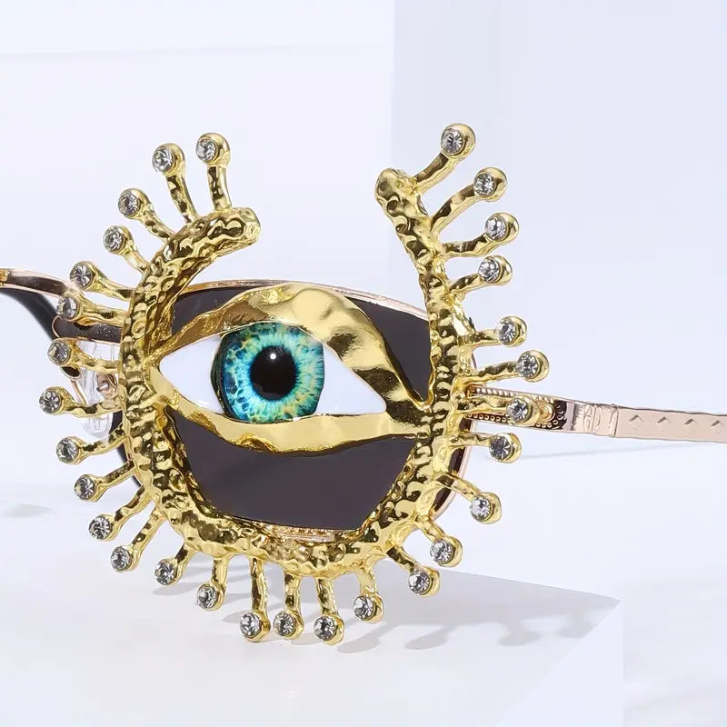 Stone Flowers Evil Eye Luxury Sunglasses