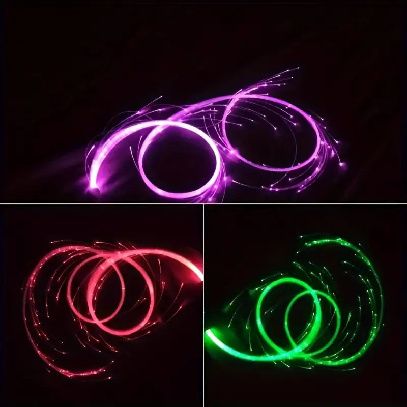 Stone Flowers Fiber Optic Rave Whip