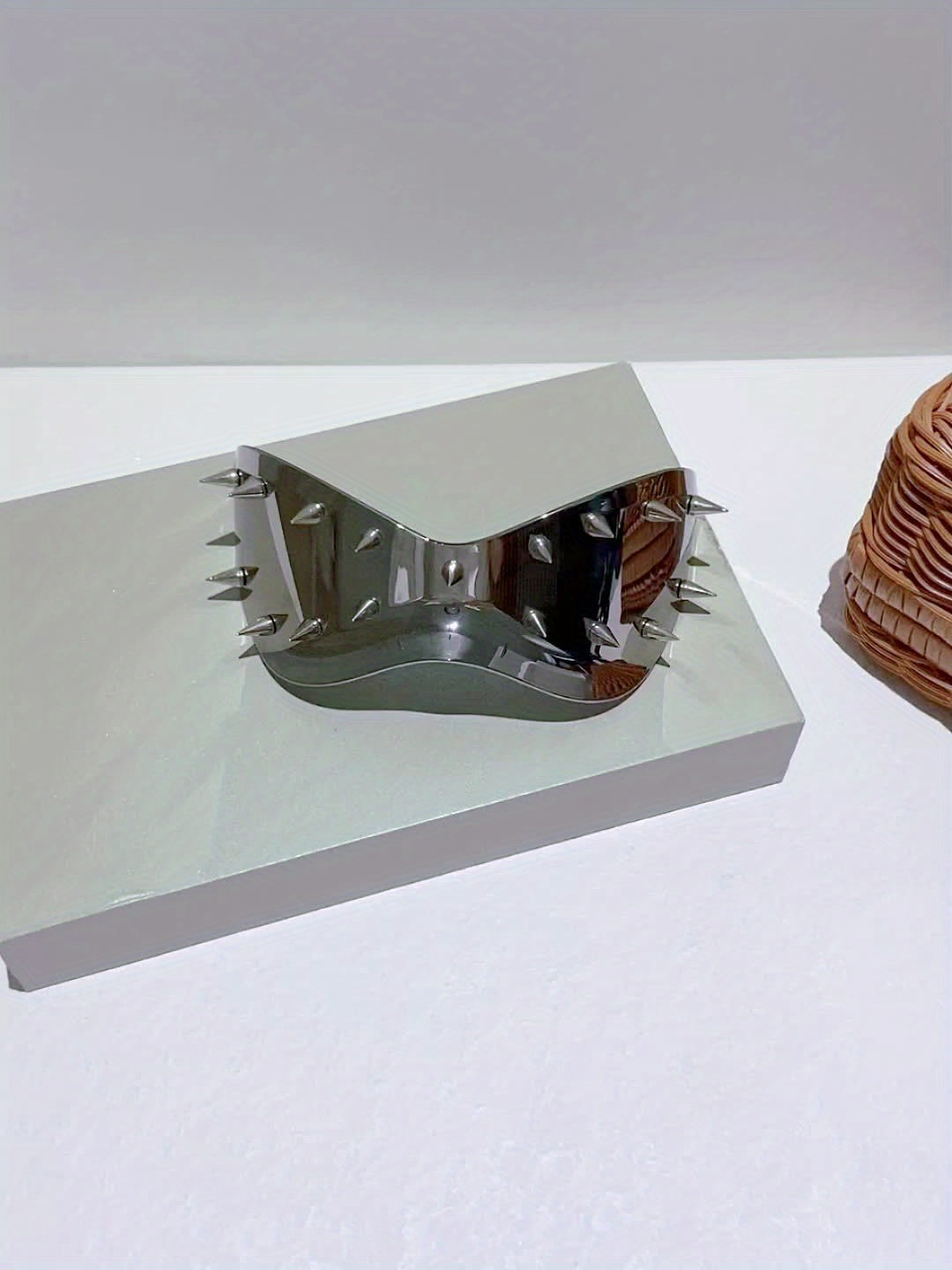 Stone Flowers Futuristic Chrome Spike Sunglasses