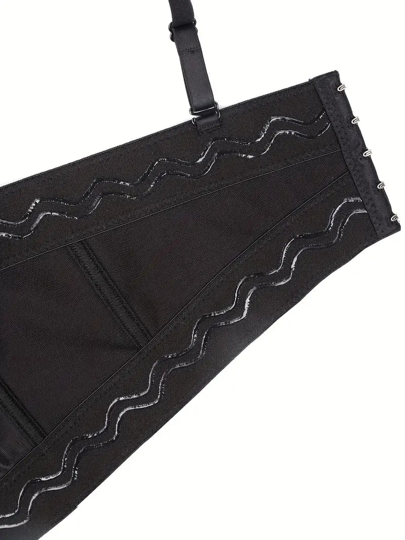 Stone Flowers Glam Chain Corset Crop Top