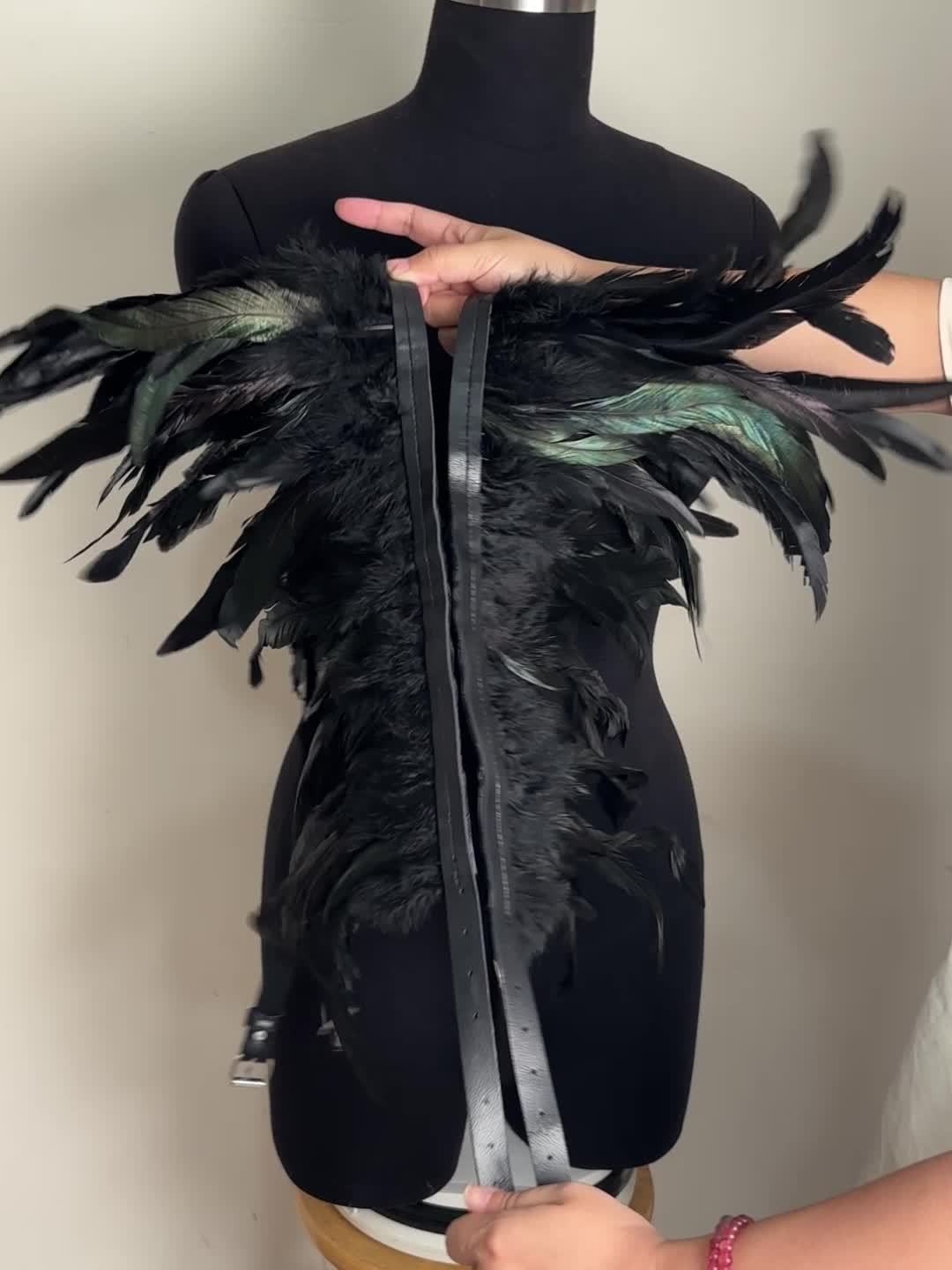 Stone Flowers Gothic Glam Feather Shawl