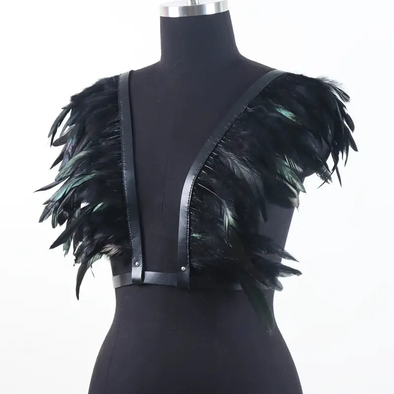 Stone Flowers Gothic Glam Feather Shawl