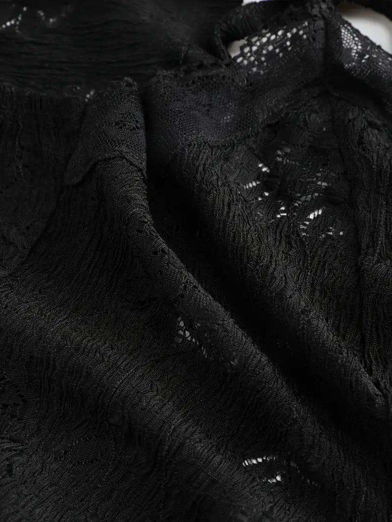 Stone Flowers Lace Enchantment Crop Top