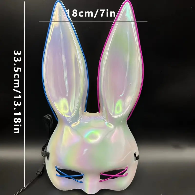 Stone Flowers Luminous Rabbit Rave Mask