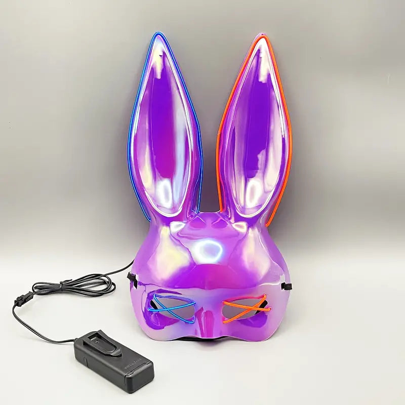 Stone Flowers Luminous Rabbit Rave Mask
