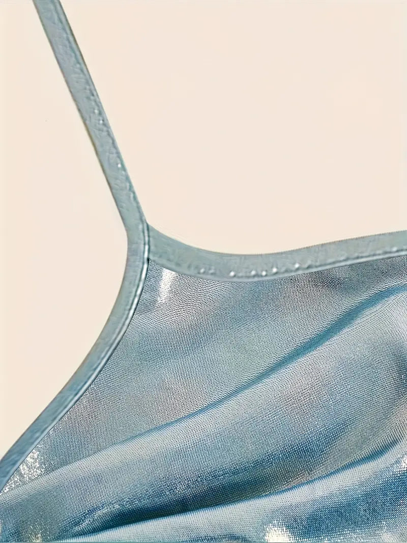 Stone Flowers Neon Bliss Halter Crop Top