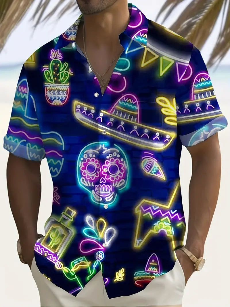 Stone Flowers Neon Tropics Festival Shirt