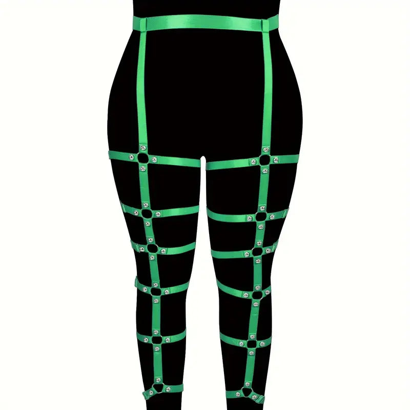 Stone Flowers Punk Candy Harness Belt