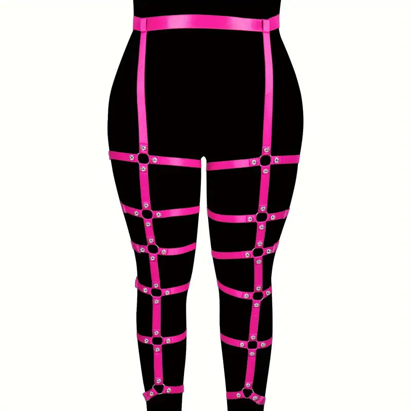 Stone Flowers Punk Candy Harness Belt