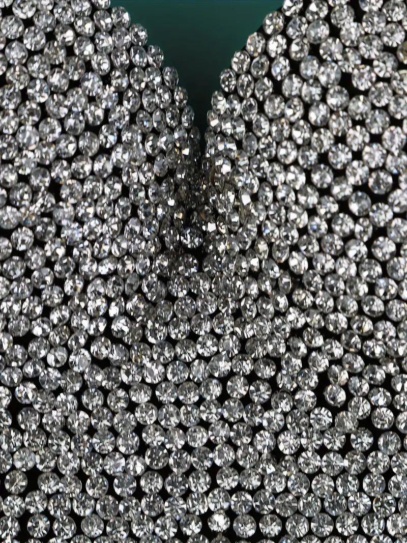 Stone Flowers Rhinestone Bustier Cami Top