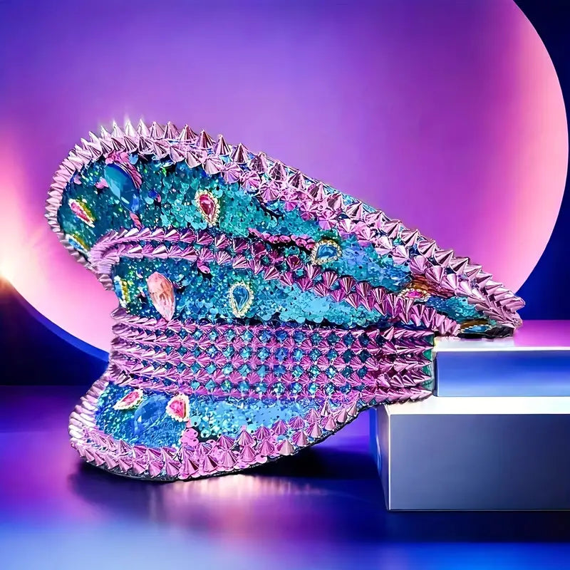 Stone Flowers Rhinestone Dazzle Beanie