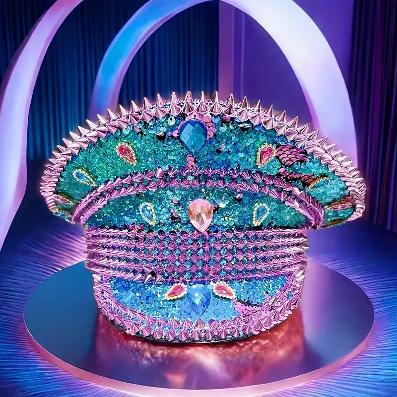 Stone Flowers Rhinestone Dazzle Beanie