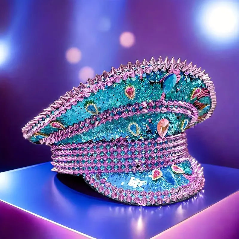 Stone Flowers Rhinestone Dazzle Beanie