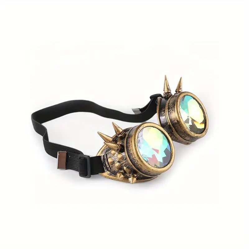 Stone Flowers Steampunk Kaleidoscope Glasses